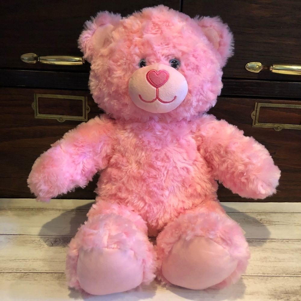 Build a Bear Heart Nose Pink Bear